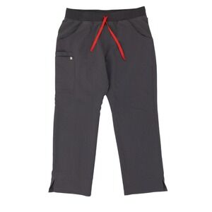 Figs Kade Cargo Scrub Pants Womens Large Grey Technical Drawstring Medical Nurse